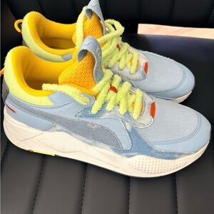 Puma denim Blue and Yellow Casual Sneakers